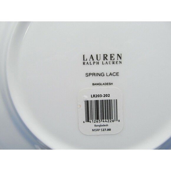 Lauren Ralph Lauren Spring Lace 7.5" Bread & Butter Plates Bundle of 5 Pristine - Picture 6 of 13